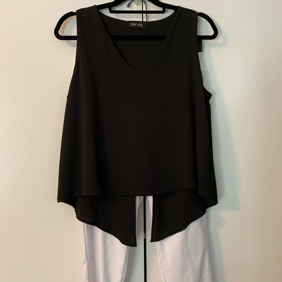 ♦️ Fab’rik sleeveless black top with split ba… - Picture 2 of 7